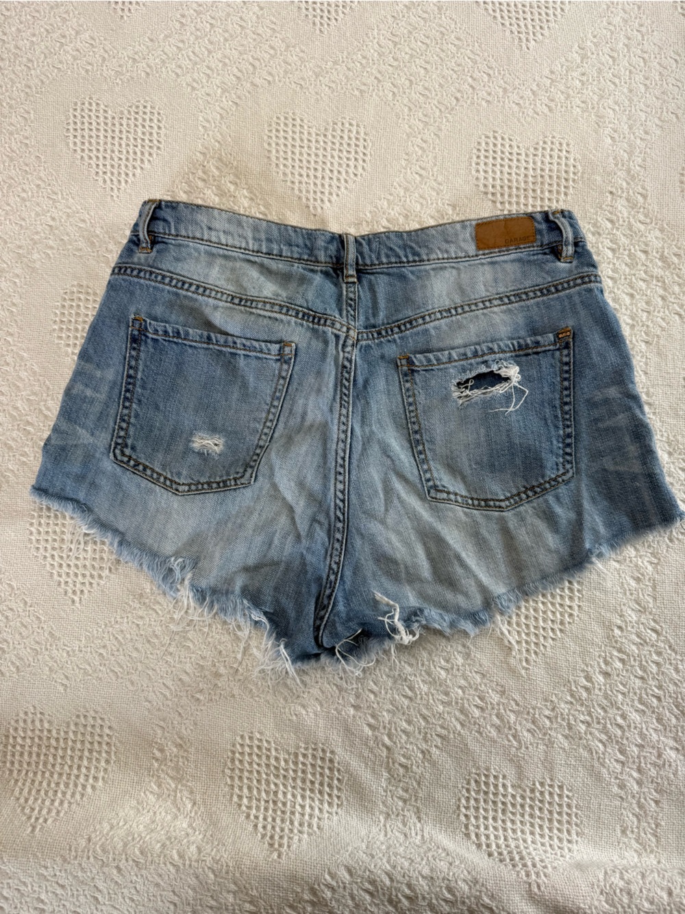 Garage “Festival Short” Denim Distressed Shorts (30) - Picture 5 of 7